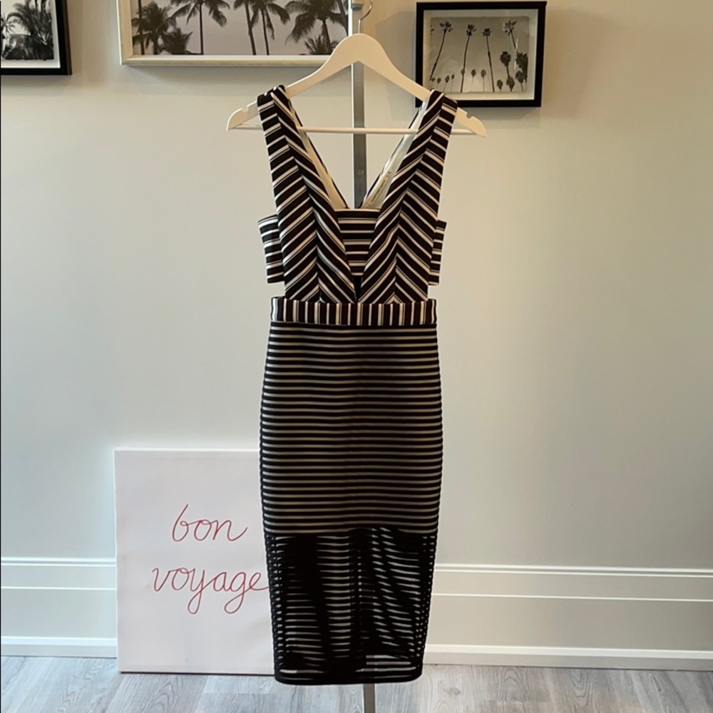 MIDI dress with back zip and cut outs.